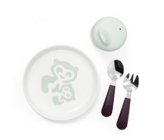 Набор детской посуды Stokke Munch Essentials, Soft Mint, мятный
