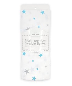 Пеленка детская муслиновая Adam Stork Blue Stars