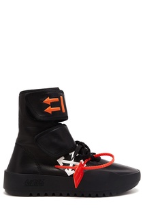 Высокие черные кроссовки Off White