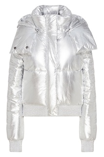 Серебристая куртка Off White