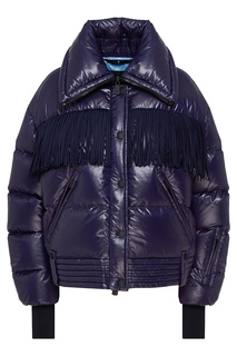 Синяя куртка с бахромой Pourri Moncler