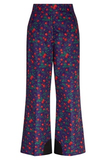 Синие брюки с цветочным принтом Moncler