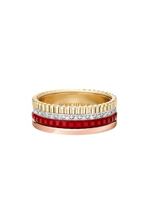 Кольцо из желтого золота, красной керамики и бриллиантов Boucheron