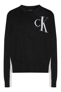 Джемпер с полосками и логотипом Calvin Klein