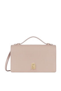 Бежевая кожаная сумка Incanto Furla