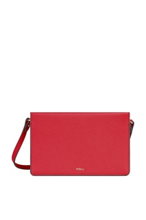 Красная кожаная сумка Babylon Furla