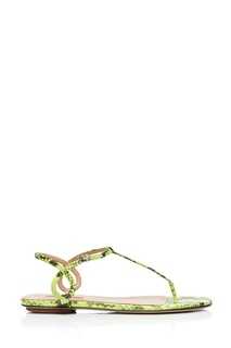 Неоново-зеленые сандалии Almost Bare Aquazzura