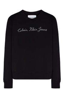 Свитшот с белым логотипом Calvin Klein