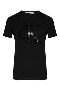 Черная футболка прилегающего кроя Calvin Klein