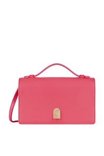Розовая кожаная сумка Incanto Furla