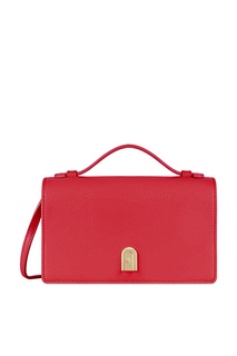 Красная кожаная сумка Incanto Furla