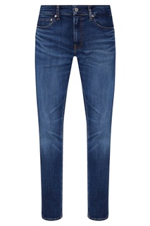 Синие джинсы с потертостями Calvin Klein