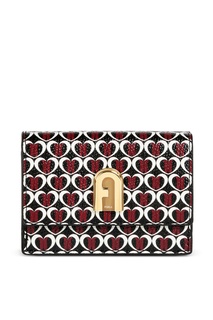Черный складной кошелек с узором 1927 Furla