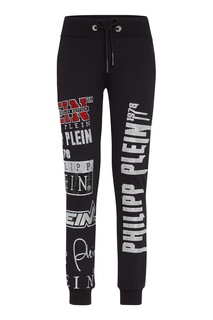 Черные спортивные брюки с декором Philipp Plein