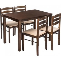 Обеденная группа Woodville Starter (стол и 4 стула) oak/beige