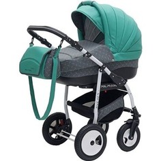 Коляска 2 в 1 Polmobil PORTO LUX 06 зеленый-серый