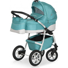 Коляска Riko MODUS 18 11 белый-бирюзовый