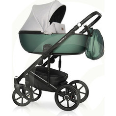 Коляска 2 в 1 Riko Basic OZON Shine 05 изумруд-серый