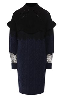 Платье из смеси шерсти и кашемира Fendi