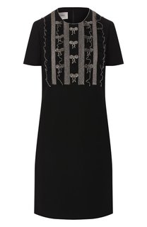 Платье из смеси шерсти и шелка Valentino