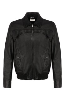 Кожаный бомбер Saint Laurent
