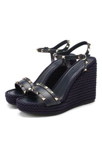 Кожаные босоножки Valentino Garavani Rockstud Torchon Valentino