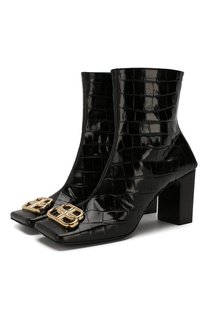 Кожаные ботильоны Double Square BB Balenciaga