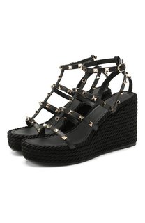 Кожаные босоножки Valentino Garavani Rockstud Torchon Valentino