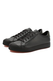 Кожаные кеды Santoni