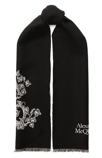 Шарф из смеси шерсти и шелка Alexander McQueen