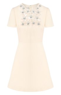 Платье из смеси шерсти и шелка Valentino