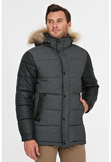 Короткая утепленная куртка с отделкой мехом енота Urban Fashion for men