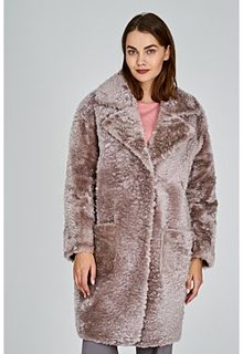 Шуба из овчины с английским воротником Virtuale Fur Collection