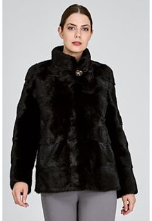 Короткая норковая шуба Flaumfeder