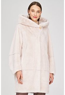 Шуба из аукционного меха норки KOPENHAGEN FUR с капюшоном Finezza