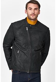 Утепленная кожаная куртка Urban Fashion for men
