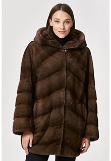 Шуба из аукционного меха норки KOPENHAGEN FUR De la Manie