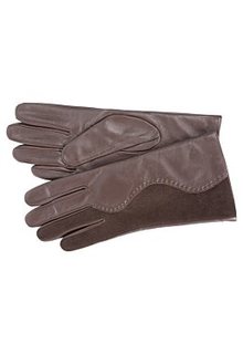 Комбинированные кожаные перчатки Eleganzza