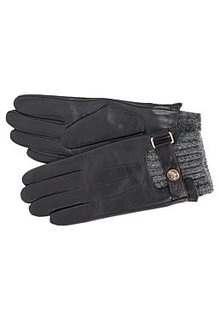 Комбинированные кожаные перчатки Labbra