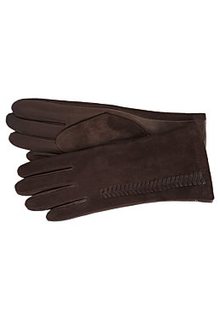 Комбинированные кожаные перчатки Eleganzza