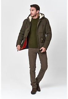 Утепленная куртка с отделкой меховой тканью Urban Fashion for men