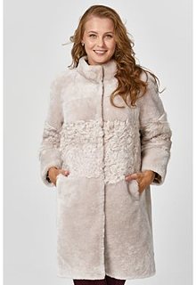 Шуба из овчины с отделкой Virtuale Fur Collection