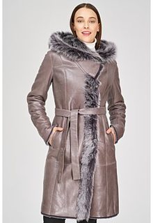 Длинная дубленка с покрытием La Reine Blanche