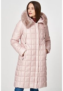 Стеганое пальто с отделкой мехом кролика La Reine Blanche