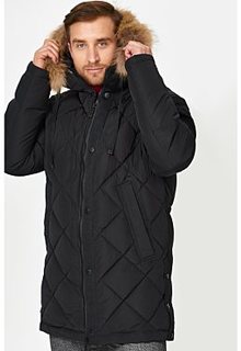 Утепленная куртка с отделкой мехом енота Urban Fashion for men
