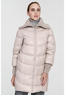 Пуховик с отделкой трикотажем La Reine Blanche
