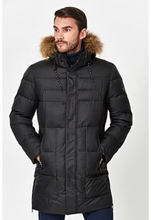 Утепленная куртка с отделкой мехом енота Urban Fashion for men