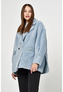 Шуба из овечьей шерсти с английским воротником Virtuale Fur Collection