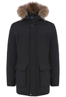 Утепленная куртка с отделкой мехом енота Urban Fashion for men