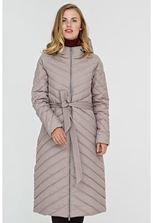 Удлиненный пуховик с поясом La Reine Blanche